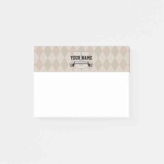 Personalisiert Name University Cool Funny Uni Post-it Klebezettel (Vorderseite)