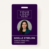 Personalisiert Name Unternehmen Foto-ID Logo Ausweis (Vorderseite)