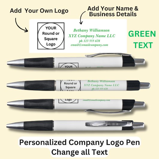 Personalisiert Name Unternehmen Telefon-E-Mail, Gr Kugelschreiber