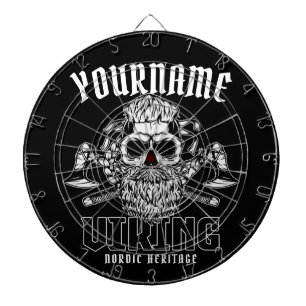 Personalisiert NAME Viking Nordic Warrior Heritage Dartscheibe