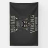 Personalisiert NAME Viking Warrior Heritage Banner (Vertikal)