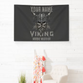Personalisiert NAME Viking Warrior Heritage Banner (InSitu)