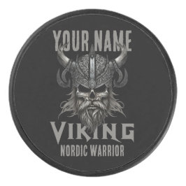 Personalisiert NAME Viking Warrior Heritage Eishockey Puck