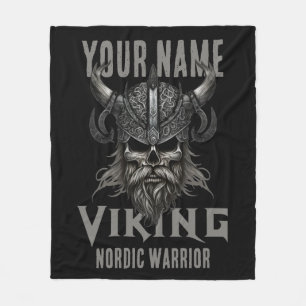 Personalisiert NAME Viking Warrior Heritage Fleecedecke