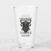Personalisiert NAME Viking Warrior Heritage Glas (Rückseite)