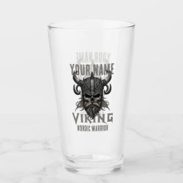 Personalisiert NAME Viking Warrior Heritage Glas