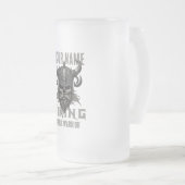 Personalisiert NAME Viking Warrior Heritage Mattglas Bierglas (VorderseiteRechts)
