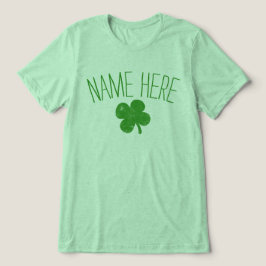 Personalisiert Name Vintag Kleeblatt St Patricks D Tri-Blend Shirt