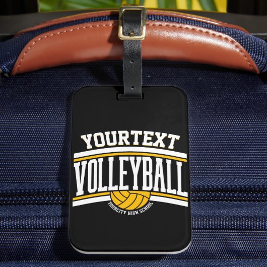Personalisiert NAME Volleyball-Mannschaft Gepäckanhänger (Vorderseite Insitu 2)
