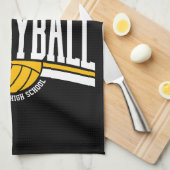 Personalisiert NAME Volleyball-Mannschaft Geschirrtuch (Viertel Falte)