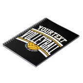 Personalisiert NAME Volleyball-Mannschaft Notizblock (Linke Seite)