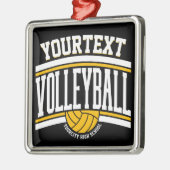 Personalisiert NAME Volleyball-Mannschaft Ornament Aus Metall (Links)