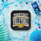 Personalisiert NAME Volleyball-Mannschaft Pappteller (Party)