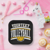 Personalisiert NAME Volleyball-Mannschaft Pappteller (Party)