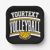 Personalisiert NAME Volleyball-Mannschaft Pappteller (Vorderseite)