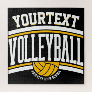 Personalisiert NAME Volleyball-Mannschaft Puzzle