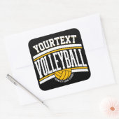 Personalisiert NAME Volleyball-Mannschaft Quadratischer Aufkleber (Umschlag)