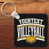 Personalisiert NAME Volleyball-Mannschaft Schlüsselanhänger (Vorderseite)