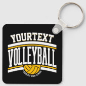 Personalisiert NAME Volleyball-Mannschaft Schlüsselanhänger (Rückseite)