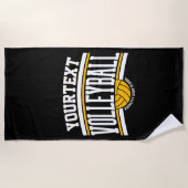 Personalisiert NAME Volleyball-Mannschaft Strandtuch (Vorderseite)