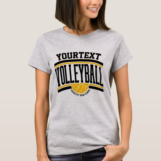 Personalisiert NAME Volleyball-Mannschaft T-Shirt (Vorderseite)