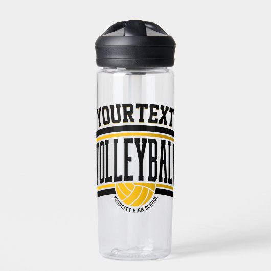 Personalisiert NAME Volleyball-Mannschaft Trinkflasche (Vorderseite)