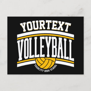 Personalisiert NAME Volleyball Player School Postkarte