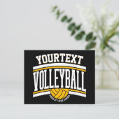 Personalisiert NAME Volleyball Player School Postkarte (Stehend Vorderseite)