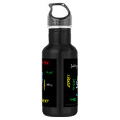 Personalisiert, Name wiederholen Edelstahlflasche (Rückseite)