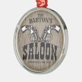Personalisiert NAME Wild West Gun Revolver Saloon Ornament Aus Metall (Links)