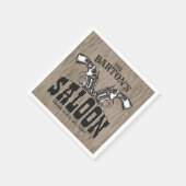 Personalisiert NAME Wild West Gun Revolver Saloon Serviette (Ecke)