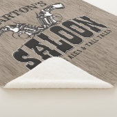 Personalisiert NAME Wild West Gun Revolver Saloon Sherpadecke (3/4)