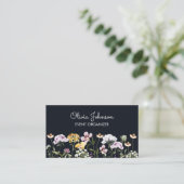 Personalisiert Name Wildblume Garden Business Card Telefonnummerkarte (Stehend Vorderseite)