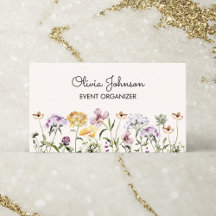 Personalisiert Name Wildblume Garden Business Card