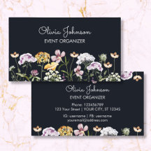 Personalisiert Name Wildblume Garden Business Card