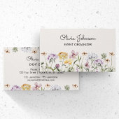 Personalisiert Name Wildblume Garden Business Card Telefonnummerkarte