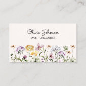 Personalisiert Name Wildblume Garden Business Card Telefonnummerkarte (Vorderseite)