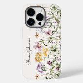 Personalisiert Name Wildblume Garten Case-Mate iPhone Hülle (Rückseite)