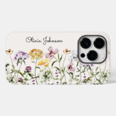 Personalisiert Name Wildblume Garten Case-Mate iPhone Hülle (Rückseite (Horizontal))