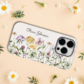 Personalisiert Name Wildblume Garten Case-Mate iPhone Hülle