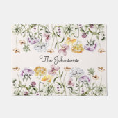 Personalisiert Name Wildblume Garten Fußmatte (Vorderseite)