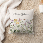 Personalisiert Name Wildblume Garten Kissen (Decke)