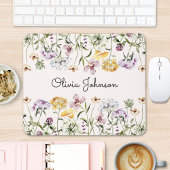Personalisiert Name Wildblume Garten Mousepad