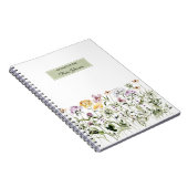 Personalisiert Name Wildblume Garten Notizblock (Rechte Seite)