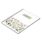 Personalisiert Name Wildblume Garten Notizblock (Linke Seite)