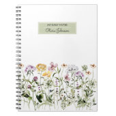 Personalisiert Name Wildblume Garten Notizblock (Vorderseite)