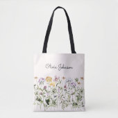 Personalisiert Name Wildblume Garten Tasche (Vorderseite)