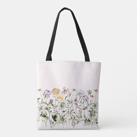 Personalisiert Name Wildblume Garten Tasche (Rückseite)