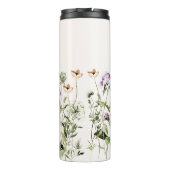 Personalisiert Name Wildblume Garten Thermosbecher (Rückseite)