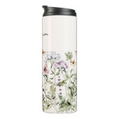 Personalisiert Name Wildblume Garten Thermosbecher (Nach rechts gedreht)